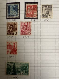 Baden German State Stamps