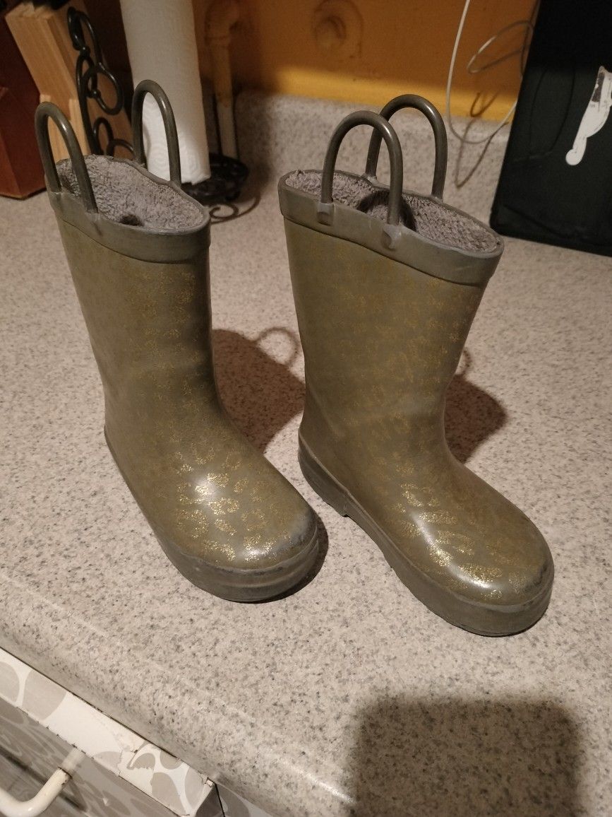Rain Boots For Girls Size 7/8