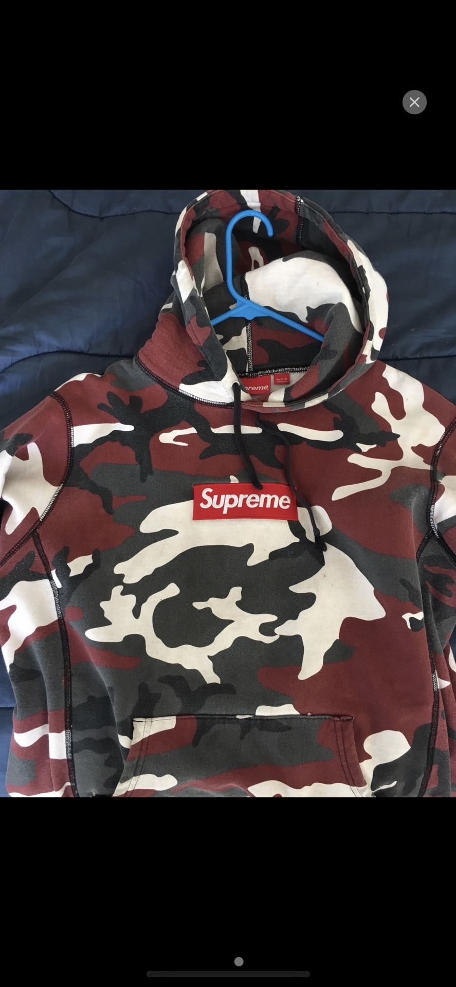 Supreme Red Winter Camo Box Logo