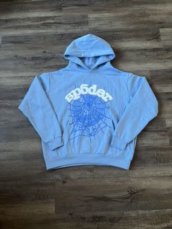 Sp5der Web Hoodie Sky Blue