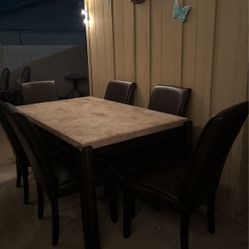 Used As Is Table And 6 Chairs $350. Table Heavy. Cross Roads 83 Ave And Olive