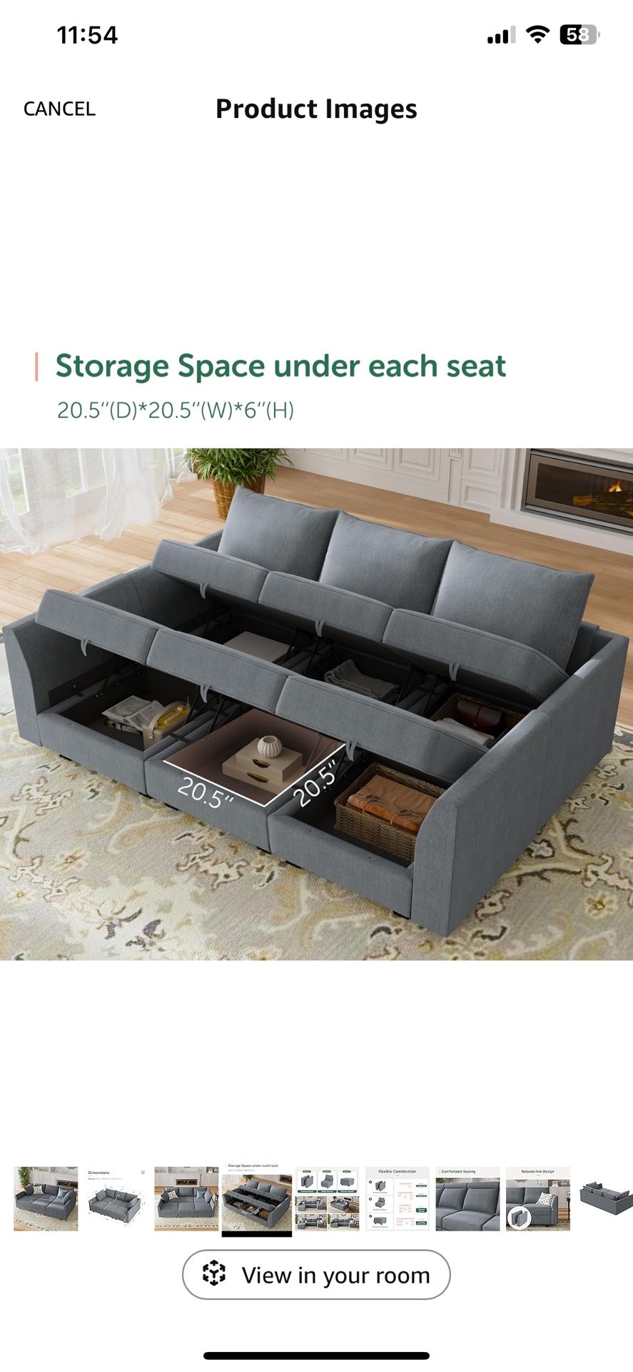 Sectional With Storage