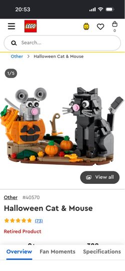 Lego Halloween cat and mouse set