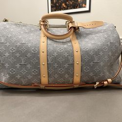 Louis Vuitton Monogram Denim Keepall Bandouliere