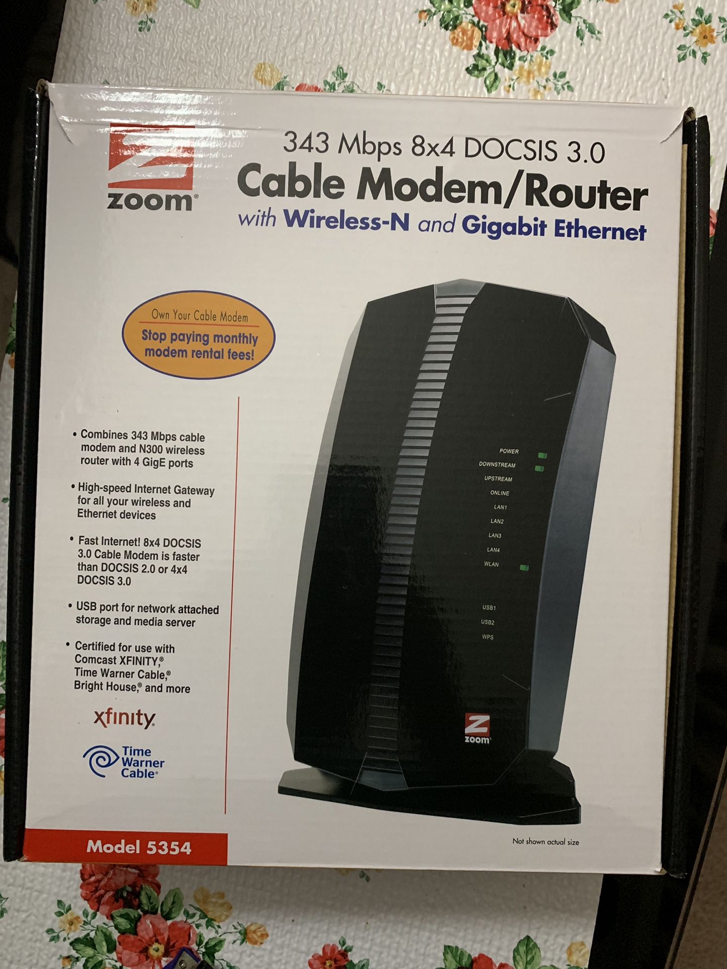 Cable Modem and router