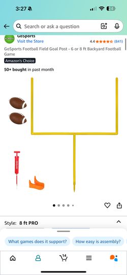 2 Football Posts 8ft Each