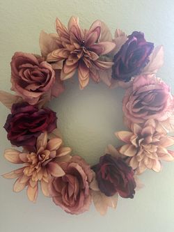 Brand New - Burgundy Rose Fall Wreath  - Handmade