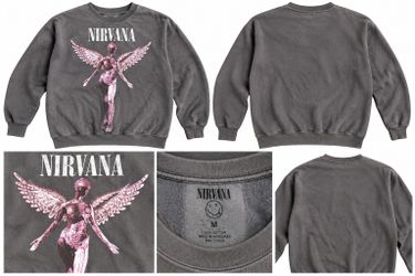 Nirvana In Utero Graphic Crewneck Sweatshirt Medium