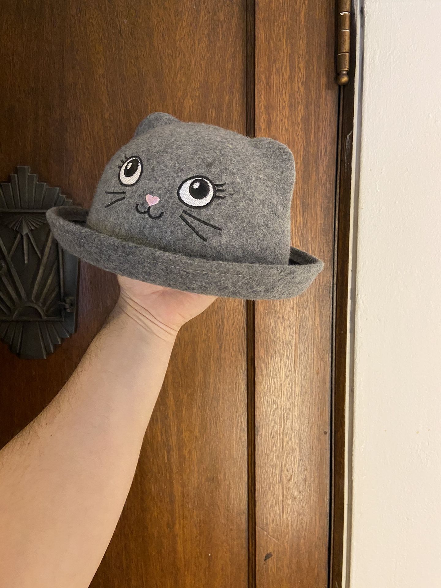 Wool Kids Hat Kitten/cat Eyes  Children’s Size