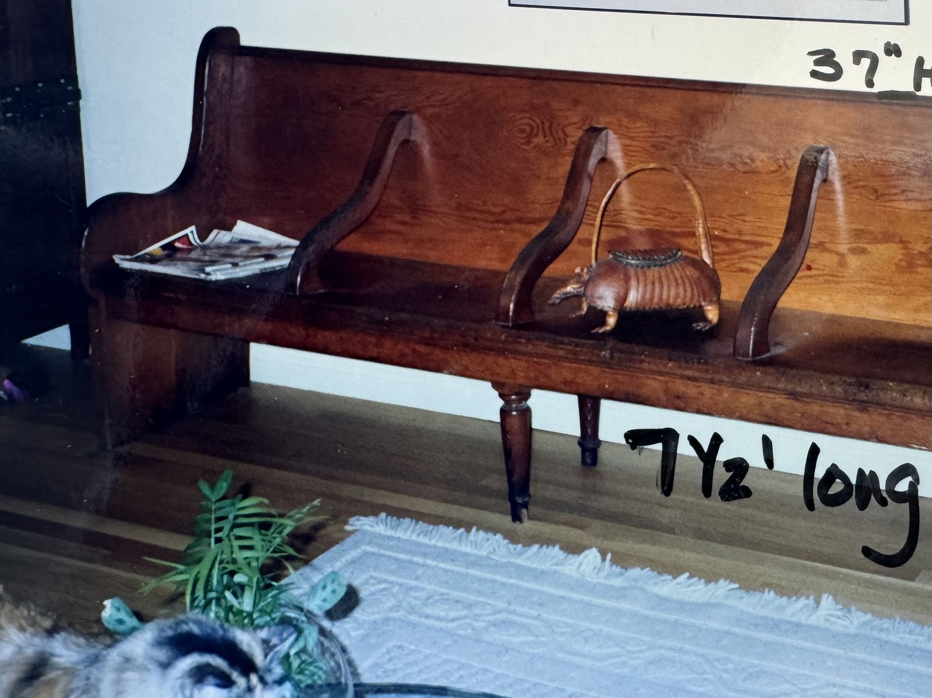 Antique Train Depot Bench