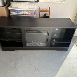 Entertainment Center With Fire Place 
