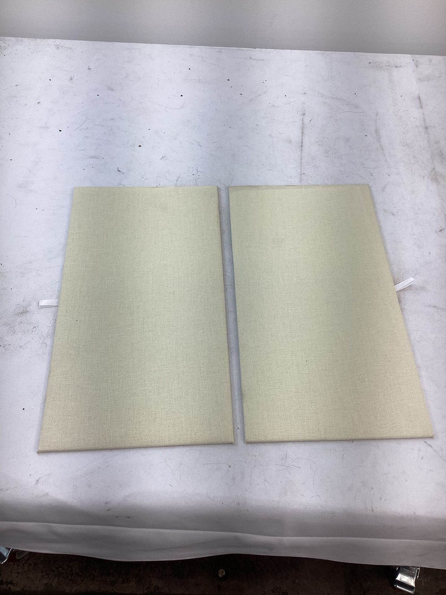 2PCS 14-1/4" x 7-5/8" Beige Linen Jewelry Pad Necklaces Bracelets Organizer