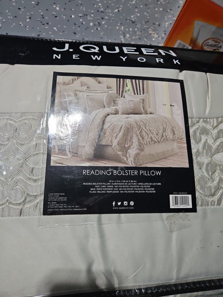J.Queen NEW York Reading Bolster Pillow 52x15