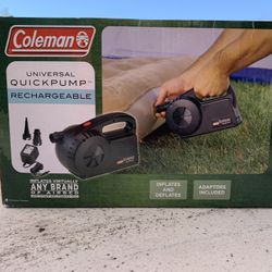 NEW IN BOX - Coleman Quickpump Air Compressor Rechargeable