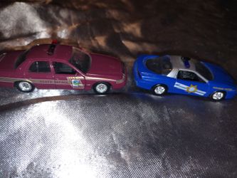 Vintage toy police cars