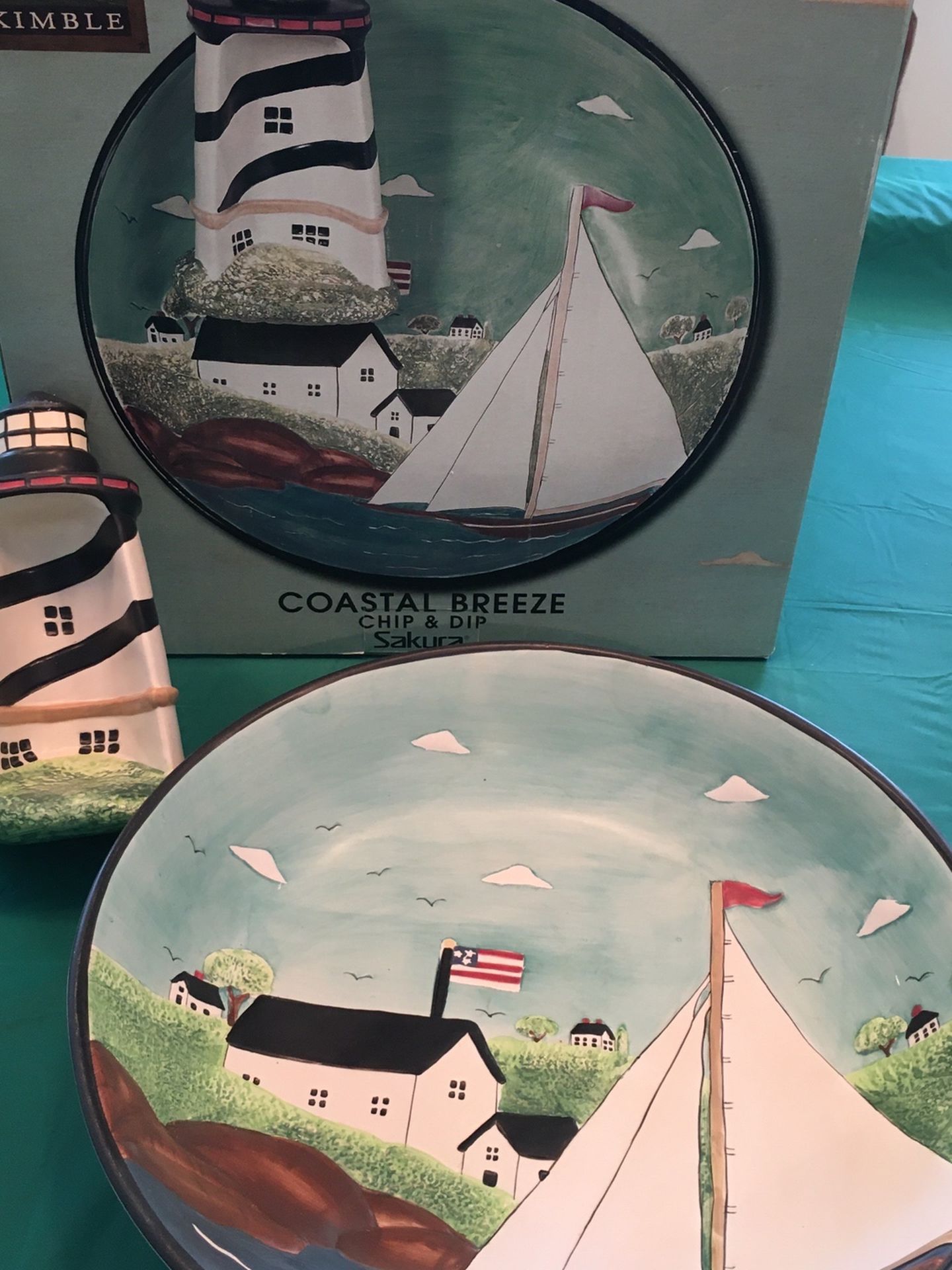 1998 Sakura Warren Kimble Coastal Breeze Chip And Dip Set