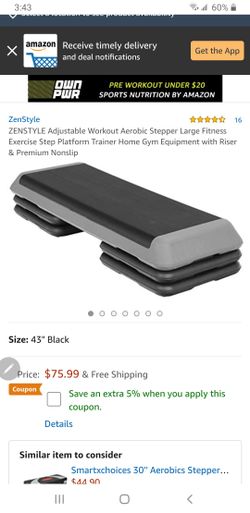 BRAND NEW ZENSPORTS Adjustable Workout Aerobic Stepper Large Fitness Exercise Step Platform Trainer Home Gym Equipment with Riser Premium Nonslip for Sale in San Bernardino CA OfferUp