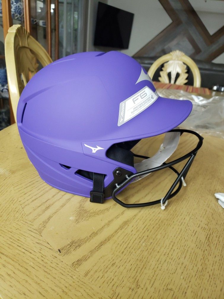 F6 Fastpitch Softball Batting Helmet & Gloves