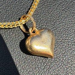 Jewelry 10k solid yellow gold love heart Pendant charm