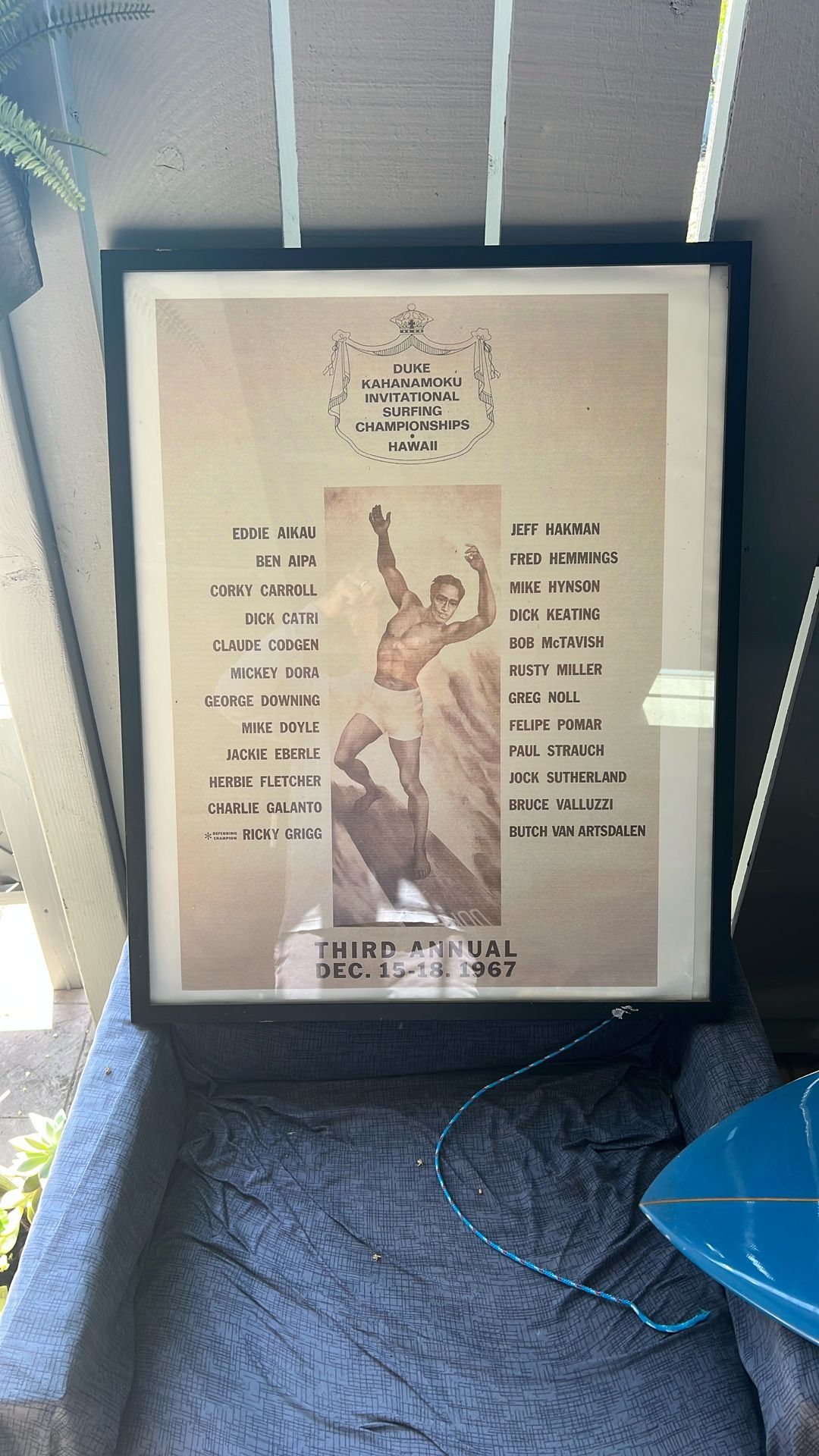 Framed Surf Contest Poster