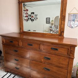 King Size Bed Frame/ Dresser / Mirror