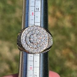 Men’s GDH 10k Yellow Gold  Natural 2.85 Carat Diamond Ring 10.2g  Size 9.5-9.75