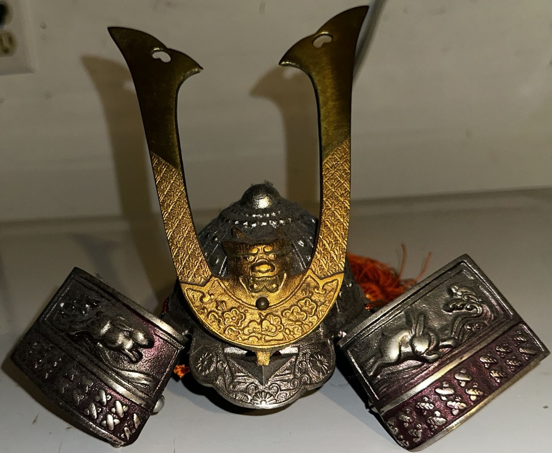 Vintage Japanese Solid Brass Samurai Kabuto Helmet