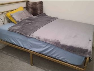 Full bed frame and mattress