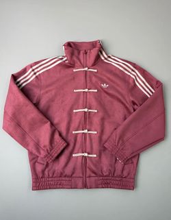 Adidas burgundy track jacket size M