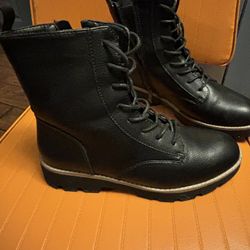 Women’s Black Boots Combat Fashion 
