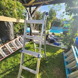 WERNER Multipurpose Ladder: Aluminum, 300 lb Load Capacity, 32 lb Wt, 13 ft Ladder Size, 11 ft