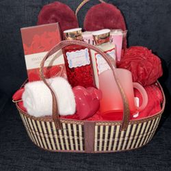 Beautiful Red Gift Basket