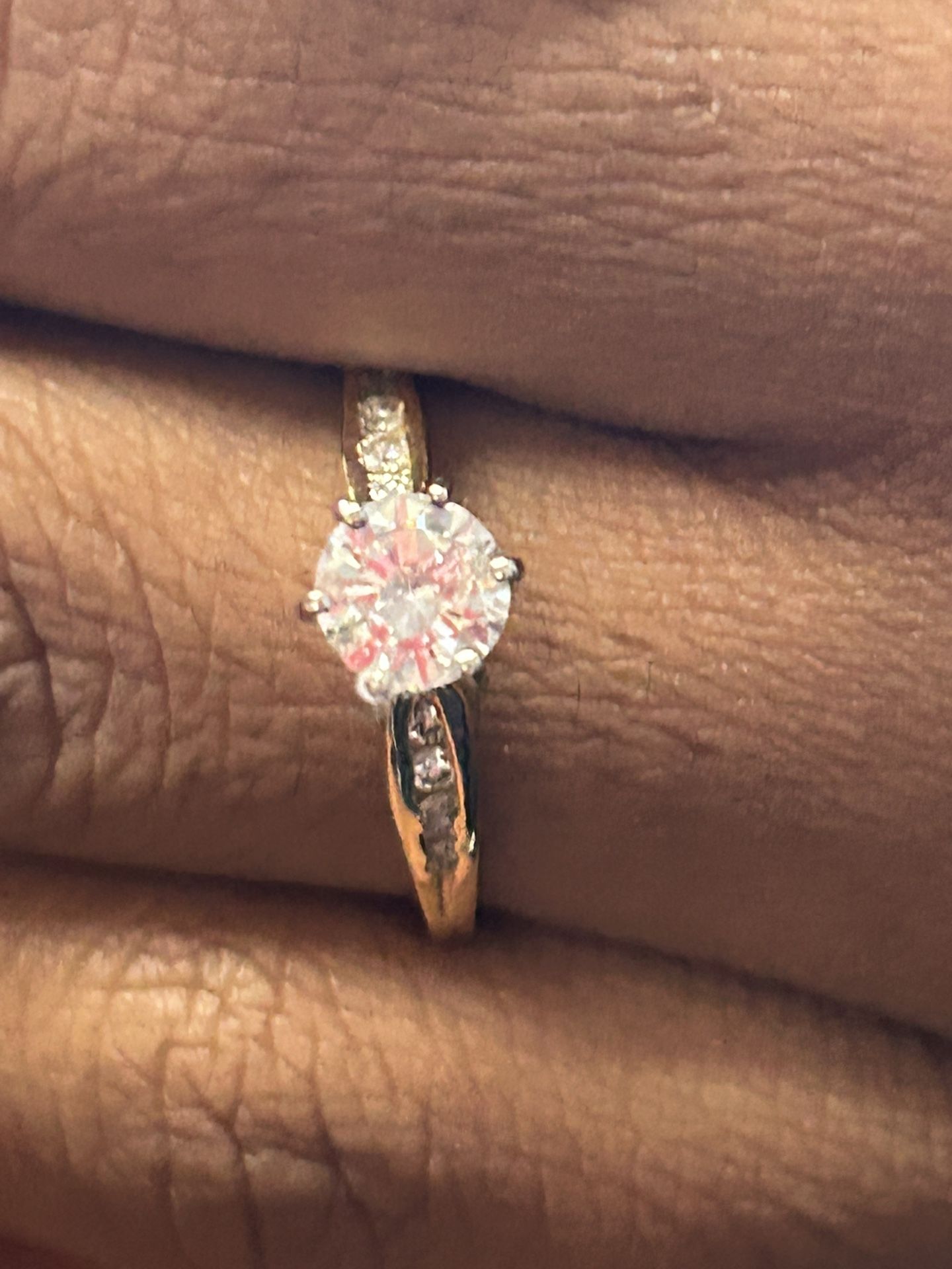 Engagement Ring 21/2 Carats Yellow Gold New