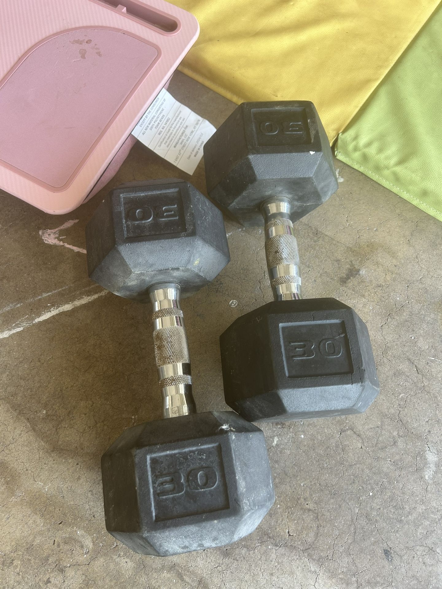 Set Of 30# Steel Dumbbells
