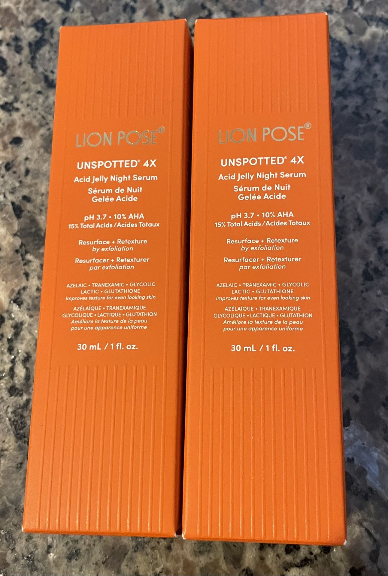 2 Lion Pose Unspotted 4X Acid Jelly Night Serum