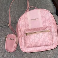 pink bebe backpack purse 