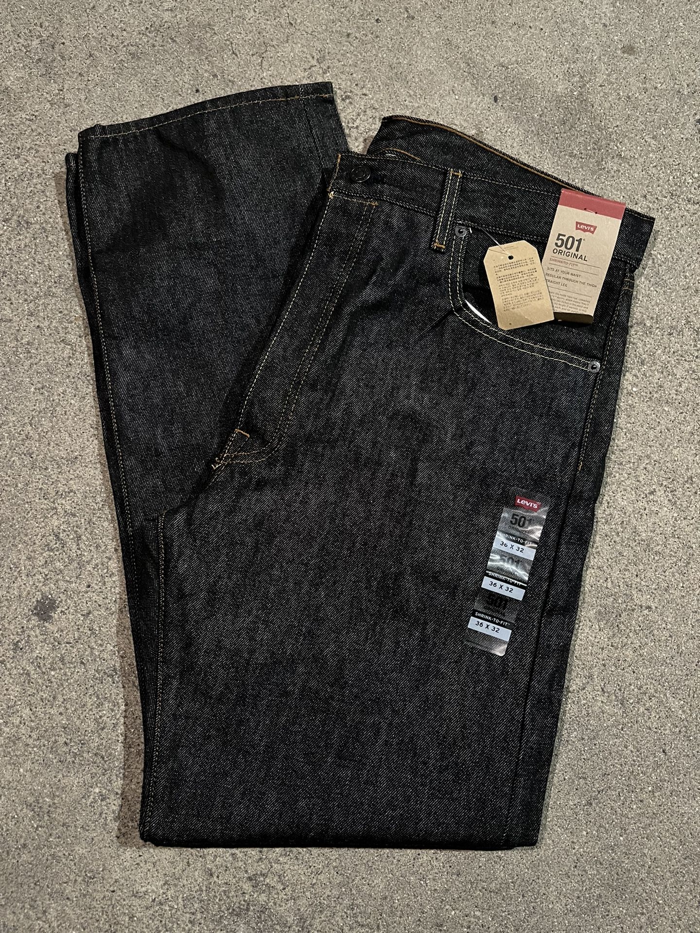 501 Levi's Charcoal 36x32