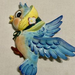Vintage Lefton Bluebird Wall Packet/Plague  Excellent Collection  