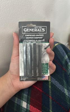 General Pencil Compressed Graphite Sticks 4/Pkg, Black - 2B, 4B & 6B