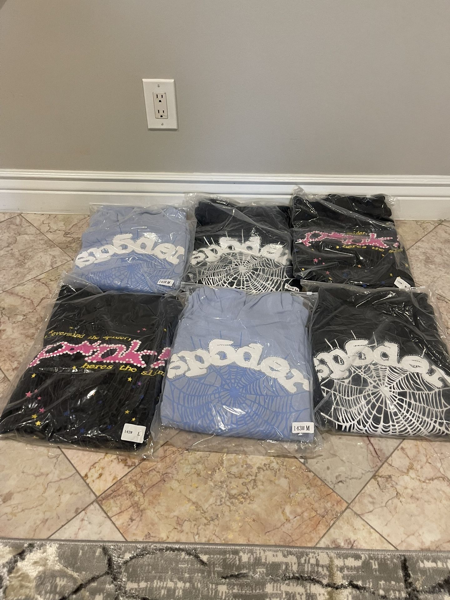 Brand new Spider Hoodies Colors Black And Blue