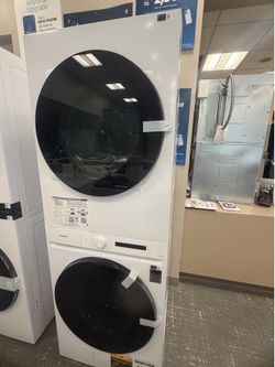 Samsung stackable washer and electric dryer