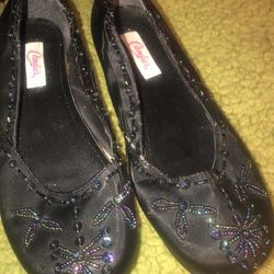 Candies Girls Silky Beaded Flats. Size 1Y