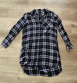 Gap + Pendelton Womens Medium Button Down Flannel Long Sleeve Shirt Dress