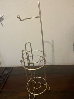 Gold Toilet Paper Holder with Storage
