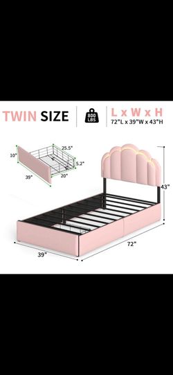 Cama Twin size para niña