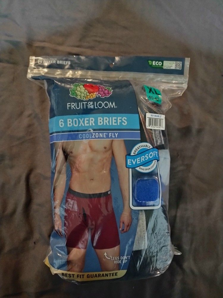 Fruit Of The Loom Mens Boxer Briefs - XL