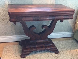 Mahagony swivel  card table
