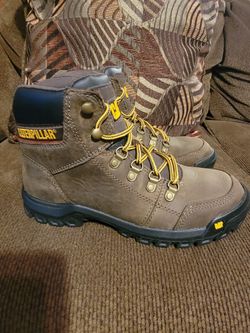 Men's Caterpillar Soft Toe Work Boots Size 8
