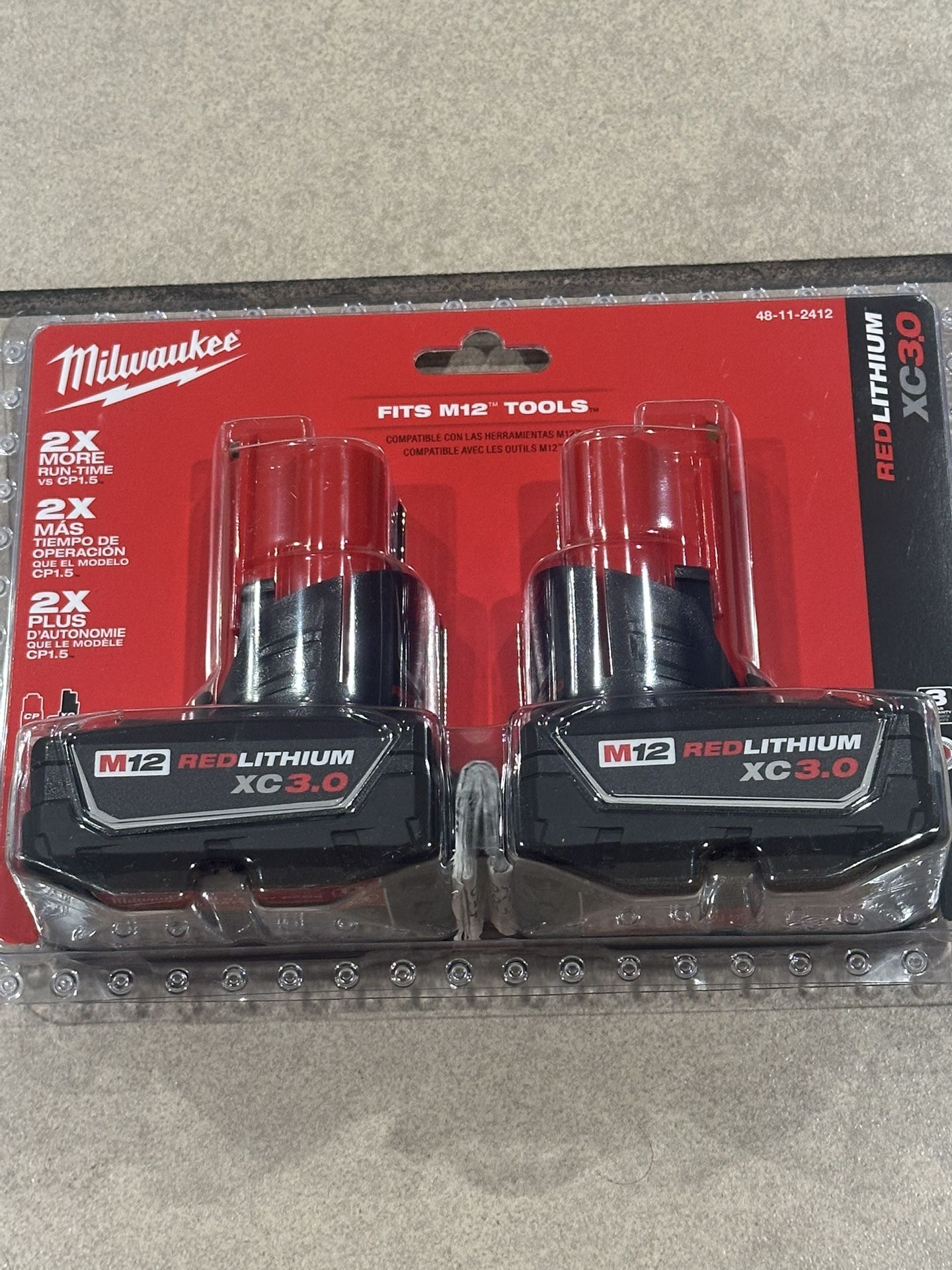 New M12 Milwaukee Xc3.0 Battery Pack