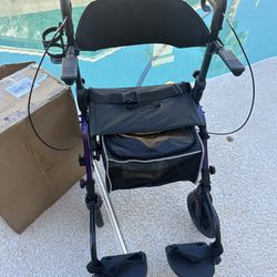 Transport Chair And Walker / Brand new / 2 In 1 Rollator Walker And Transport Chair  
